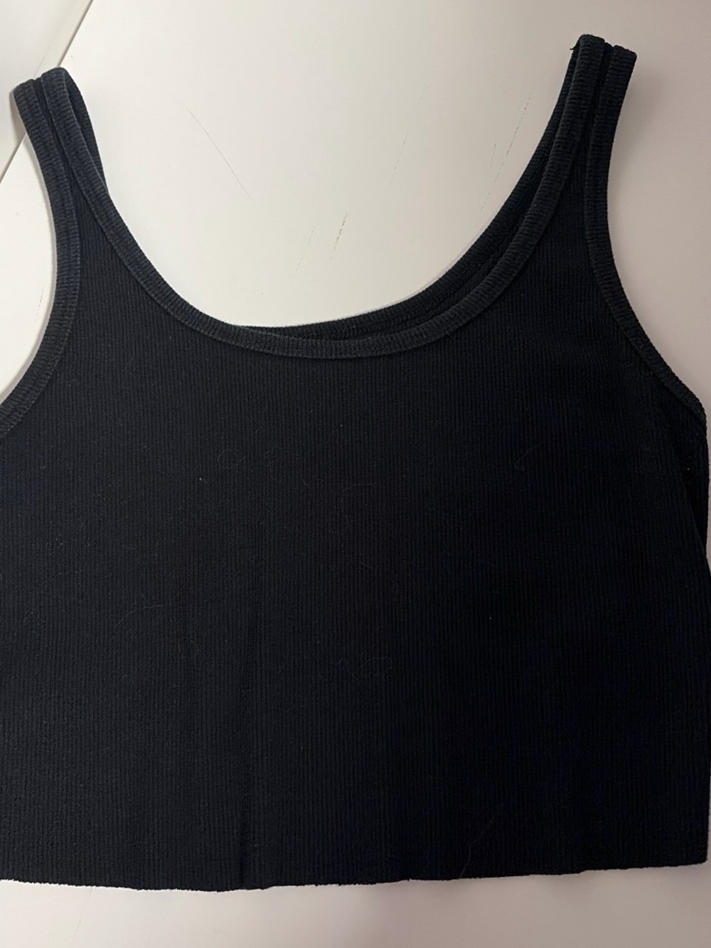 wild fable Black Ribbed Crop Tank